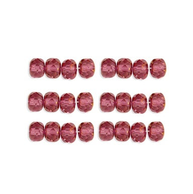Perle rondelle facettes de bohème Copper French Rose 6x4mm (25)