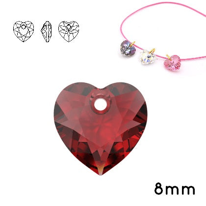 Crystal4You 6432 pendentif COEUR Siam 8mm (2)