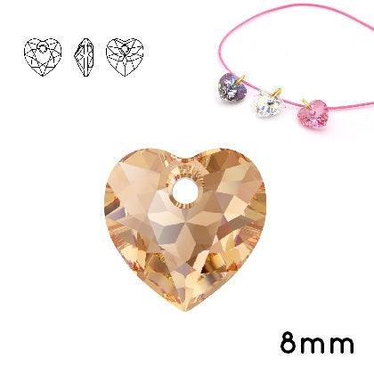 Crystal4You 6432 pendentif coeur Light Colorado Topaz 8mm (2)