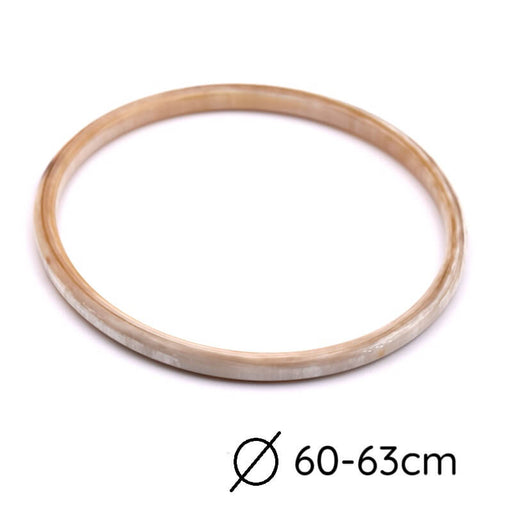 Bracelet jonc en corne naturelle 60-63mm - Epaisseur: 4mm (1)