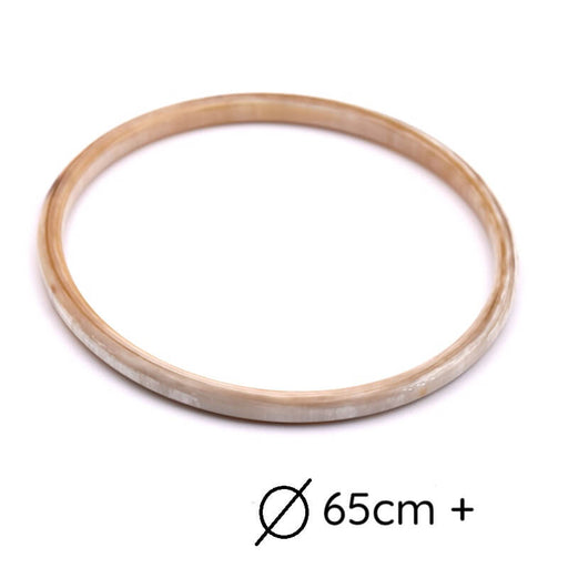 Bracelet jonc en corne naturelle 65mm - Epaisseur: 4mm (1)