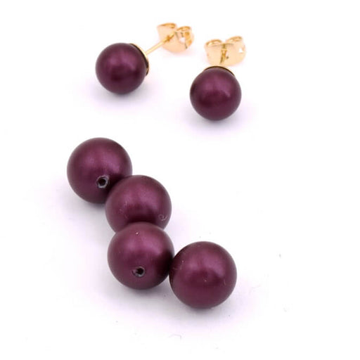 Achat Perle à monter cristal Autrichien 5818 Elderberry Pearl 8mm (4)