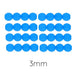 Perle ronde de Bohème fluo Neon bleu electric blue 3mm (30)