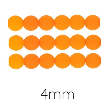 Kaufen Sie Perlen in der Schweiz Tschechische runde Perlenfluo Neon orange 4mm (50)