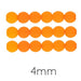 Perle ronde de Bohème fluo Neon orange 4mm (50)