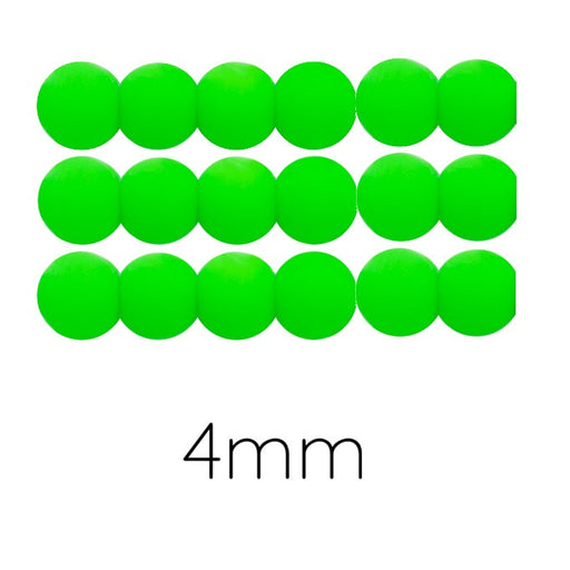 Kaufen Sie Perlen in der Schweiz Tschechische runde Perlen fluo Neon green Grün 4mm (50)