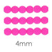 Perle ronde de Bohème fluo Neon Pink Rose 4mm (50)