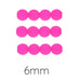 Perle ronde de Bohème fluo Neon pink rose 6mm (50 perles)