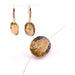 Perle ovale à facettes en golden quartz fumé 13-17x12mm - trou:0.6mm (1)