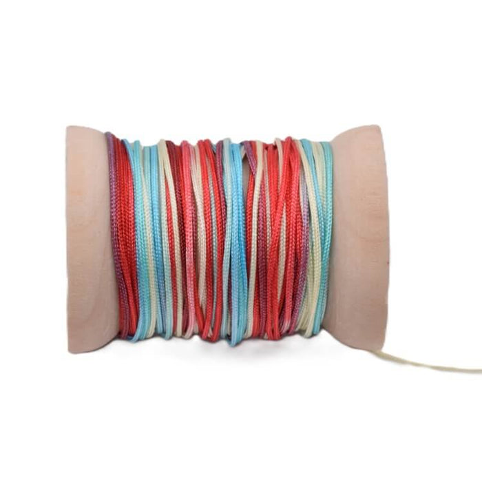 Rot-blau-gelbe geflochtene Nylonschnur – 0.8 mm (5 m)