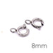 Fermoirs ronds acier inoxydable à ressort 8mm (2)