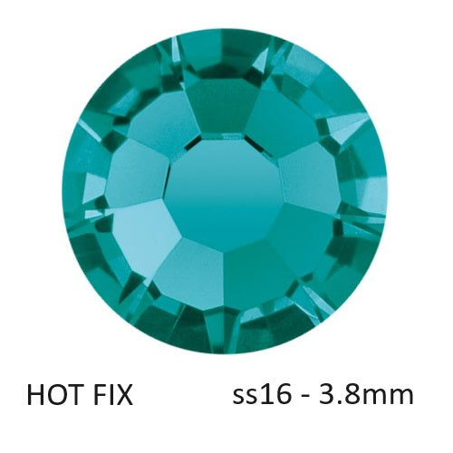 Kaufen Sie Perlen in der Schweiz Preciosa Flatback Hotfix Strasssteine ​​Blue Zirkon – ss16-3,8mm (60)