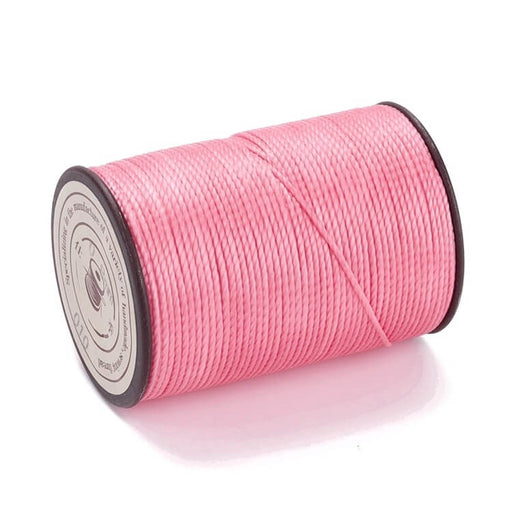 Kaufen Sie Perlen in der Schweiz Brasilianische gedrehte gewachste Polyesterschnur Candy Pink 0,8 mm (50 m Spule)
