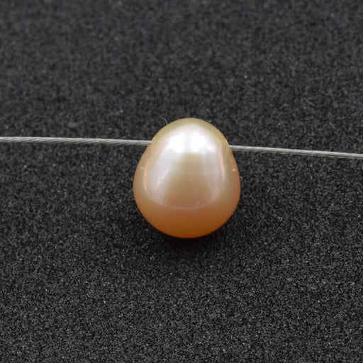 Perle d'eau douce goutte rosé 8.5-10x11mm - Trou: 0.5mm (1)
