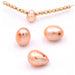 Perles d'eau douce ovales champagne 8x6mm - Trou: 0.6mm (4)