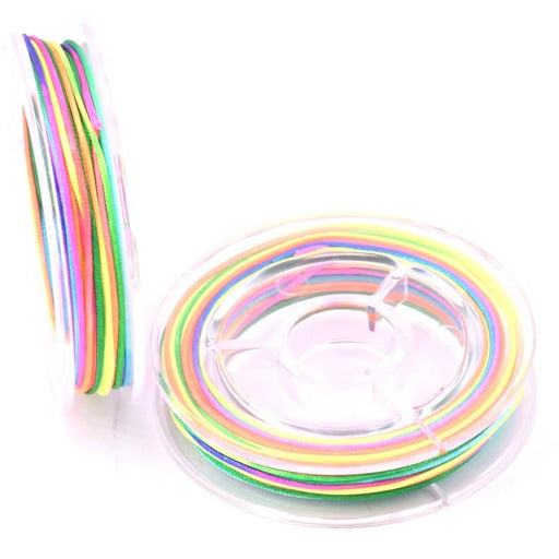 Geflochtene Nylonschnur in grellen Neon-Farbmischungen 0.8 mm – 8 m Spule (1)