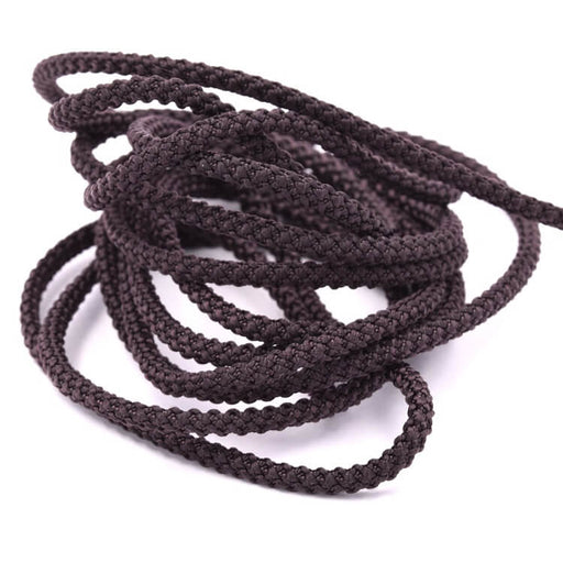 Kaufen Sie Perlen in der Schweiz Geflochtene Polyesterschnur Dunkelbraun 2x3mm (2m)