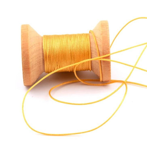 Cordon tressé polyesther - ocre jaune - 0.4mm (5m)