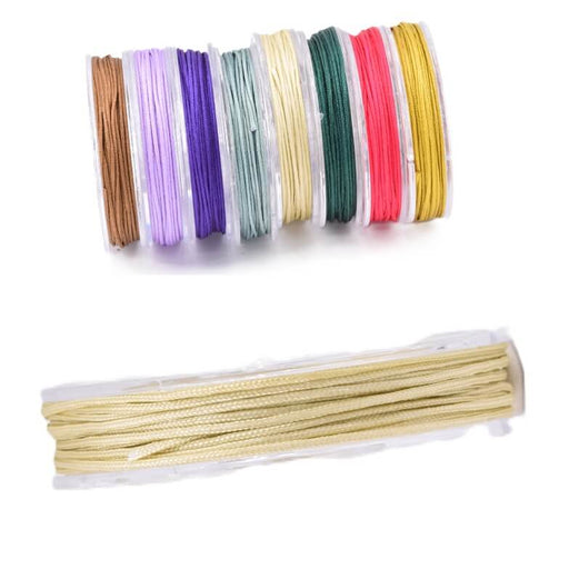 Geflochtene Nylonschnur – 0.8 mm – Beige – 8-m-Spule (1)