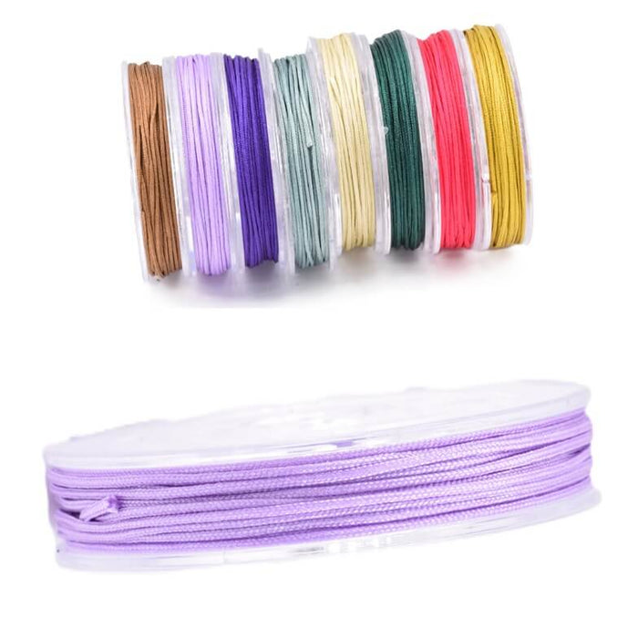 Geflochtene Nylonschnur – 0.8 mm – Parma-Violett – 8-m-Spule (1)