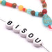 Mot BISOU - 5 perles lettres rondes 7mm (1 mot)