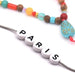 Mot PARIS - 5 perles lettres rondes 7mm (1 mot)
