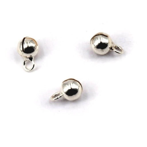 Kaufen Sie Perlen in der Schweiz Winziger Glockenanhänger – 4 mm Sterlingsilber + Ring (2)