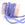 Perlen Einzelhandel Recyceltes Sari-Seidenband, genäht, Crinkle-Blau-Lila, 3 mm (1 m)