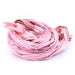 Ruban de soie sari recyclé effiloché froissé vieux rose 30mm (1m)
