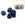 Grossiste en Perle rondelle à facettes Ethnique en os bleu 14-9x10-4mm (6)