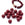 Vente au détail Perle ronde en résine rouge cerise 12mm - Trou : 2mm (30)