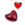 Grossiste en Pendentif résine coeur rouge 18x20mm - Trou : 1.2mm (1)
