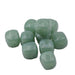 Perle cube arrondi en résine vert aventurine 17x16mm - Trou: 2mm (12)