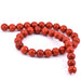 Perles ronde jaspe rouge naturel 10mm - Trou: 1mm (1 fil- 38cm)