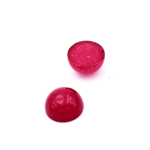 Achat Cabochon rond Jade teinté Fushia 6mm (2)