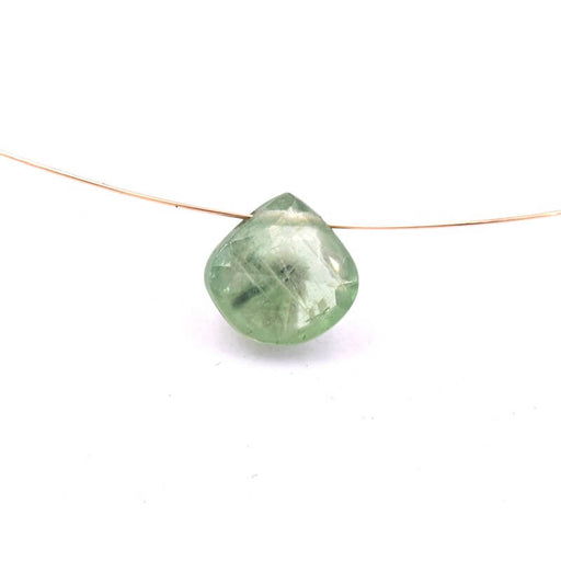 Kaufen Sie Perlen in der Schweiz Grüner Kyanit facettierter Birnentropfen-Perlenanhänger 9x9mm (1)