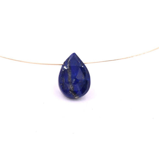 Kaufen Sie Perlen in der Schweiz Lapislazuli facettierter Birnentropfen-Perlenanhänger 10x8mm (1)