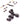 Vente au détail Perle pépite en Diamant brut noir 3-4x2-3mm - trou:0.4mm (5)