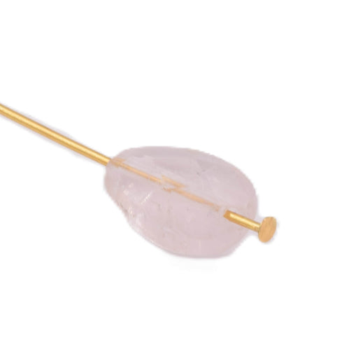 Perles goutte en quartz rose à facettes 13mm - Trou: 1mm (1)