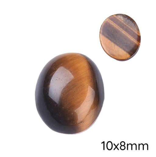 Ovaler Tigerauge-Cabochon – 10 x 8 mm (1)