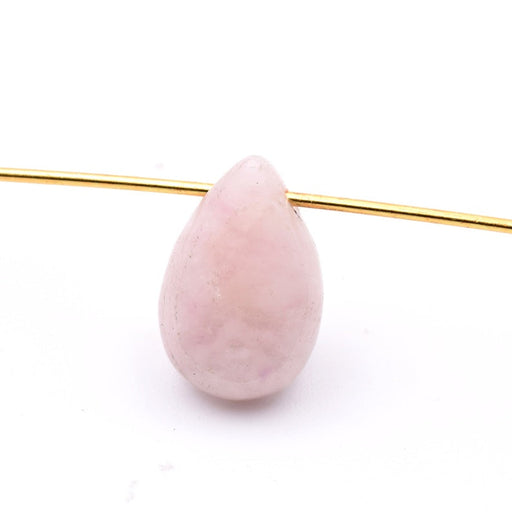 Pendentif perle goutte à facettes en lépidolite 12x6mm (1)