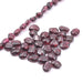 Perles petit galet grenat rhodolite 6mm - Trou: 0.9mm (32 perles-19cm)