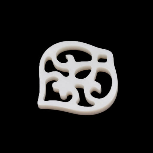 Durchbrochener Muschel-Anhänger (Arabesken-Design) – 20 mm – Bohrung: 1.8 mm (1)