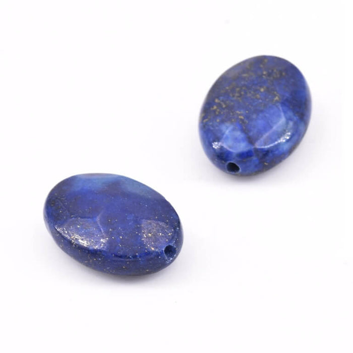 Facettierte ovale Lapislazuli-Perle – 18 x 14 mm – Bohrung: 1 mm (1)