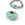 Vente au détail Perle ovale amazonite et zircon vert 18x13mm - Trou: 2mm (1)