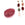 Grossiste en Perle ovale à facettes en jade teinté rouge 10x8mm - Trou: 1mm (1)