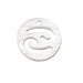 Pendentif charm rond nacre blanche signe astrologique Cancer 12mm (1)