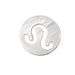 Pendentif charm rond nacre blanche signe astrologique Lion 12mm (1)