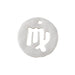 Pendentif charm rond nacre blanche signe astrologique Vierge 12mm (1)