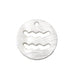 Pendentif charm rond nacre blanche signe astrologique Verseau 12mm (1)